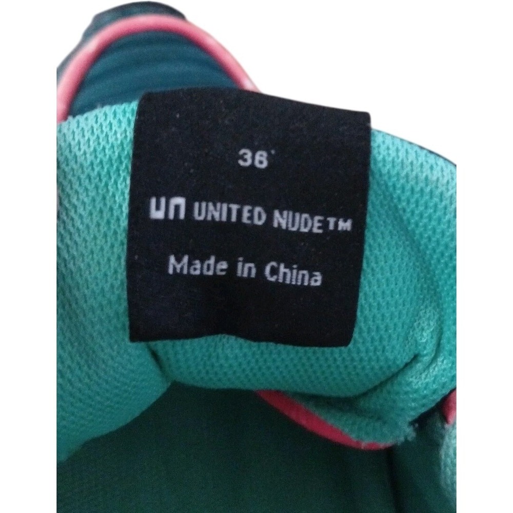 United Nude Sneakers Women Size 6  Green Pink - Picture 6 of 14